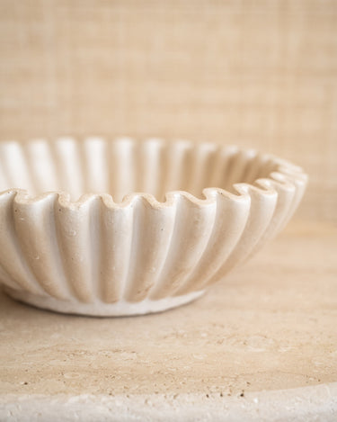 Deco Bowl Rib Beige - Things I Like Things I Love
