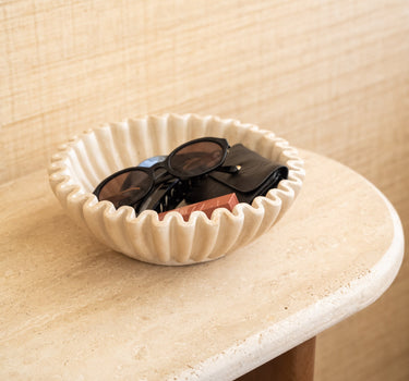 Deco Bowl Rib Beige - Things I Like Things I Love