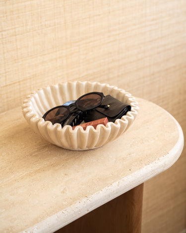 Deco Bowl Rib Beige - Things I Like Things I Love