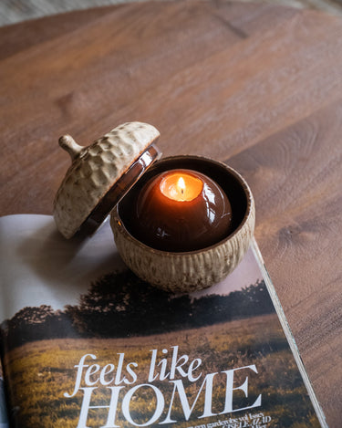 Deco Opbergpot Acorn Pompoen Bruin - Things I Like Things I Love