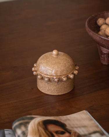 Deco Opbergpot Marron Keramiek - Things I Like Things I Love