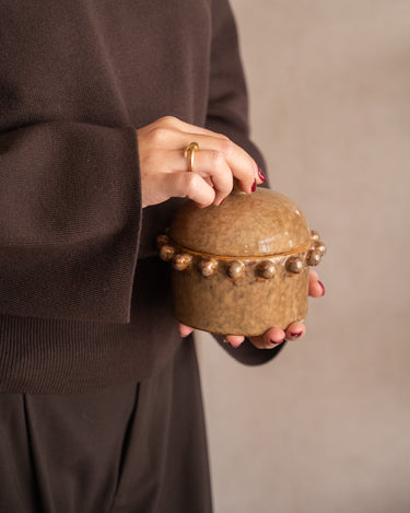 Deco Opbergpot Marron Keramiek - Things I Like Things I Love