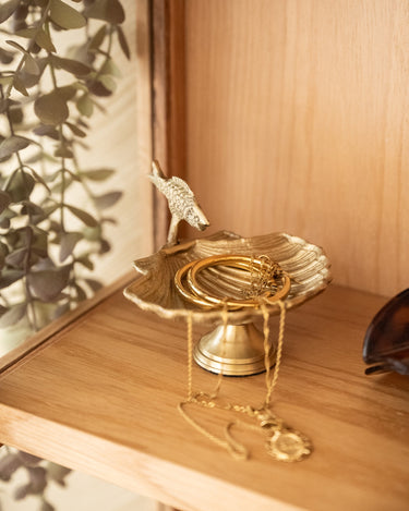 Deco Tray Shell Fish Brass - Things I Like Things I Love