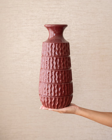 Deco Vaas Aztec Bordeaux - Things I Like Things I Love