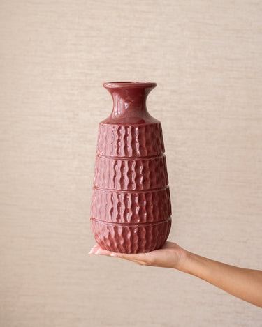 Deco Vaas Aztec Bordeaux - Things I Like Things I Love