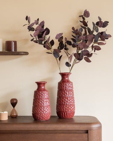 Deco Vaas Aztec Bordeaux - Things I Like Things I Love