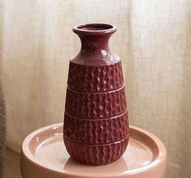Deco Vaas Aztec Bordeaux - Things I Like Things I Love