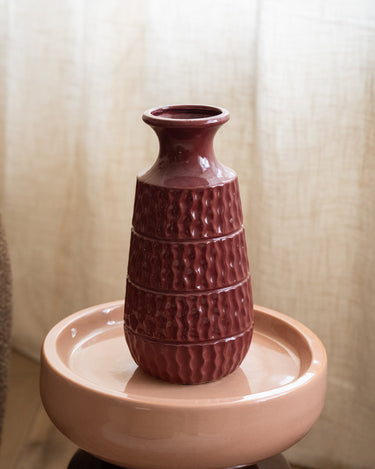 Deco Vaas Aztec Bordeaux - Things I Like Things I Love