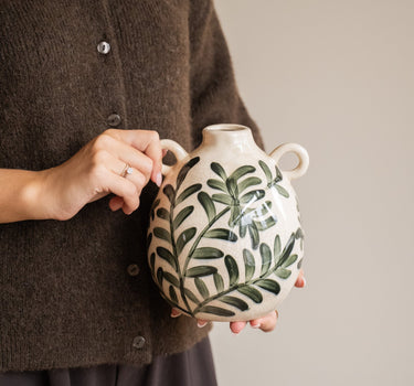 Deco Vaas Bladeren Groen - Things I Like Things I Love