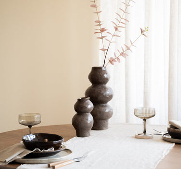 Deco Vaas Rogano Dark Brown - Things I Like Things I Love