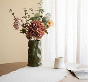 Deco Vaas Wavy Moss Green - Things I Like Things I Love