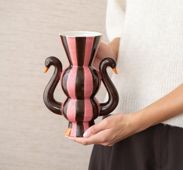 Deco Vaas Zwaan Roze - Things I Like Things I Love