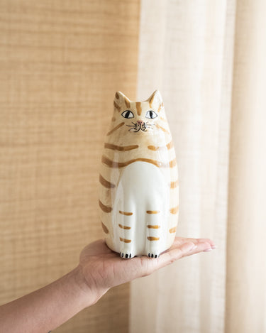 Deco Vase Cat Tabba - Things I Like Things I Love