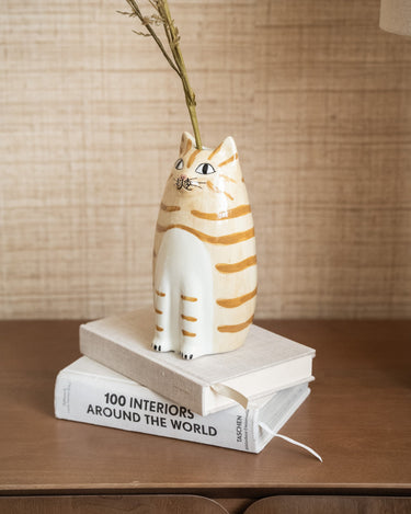 Deco Vase Cat Tabba - Things I Like Things I Love