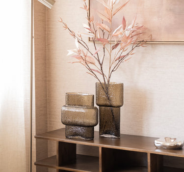 Deco Vase Fluence Glass Brown - Things I Like Things I Love