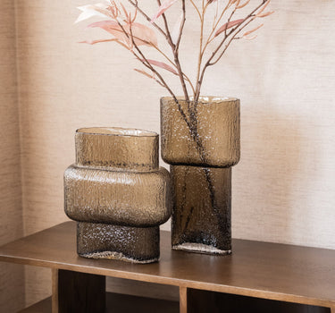 Deco Vase Fluence Glass Brown - Things I Like Things I Love