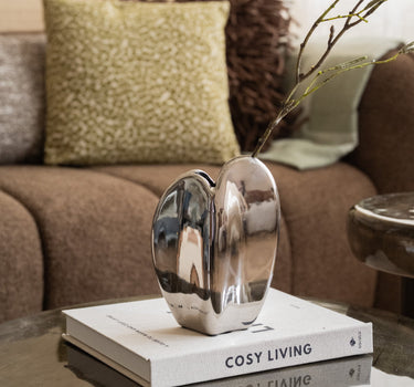 Deco Vase Heart Chrome - Things I Like Things I Love