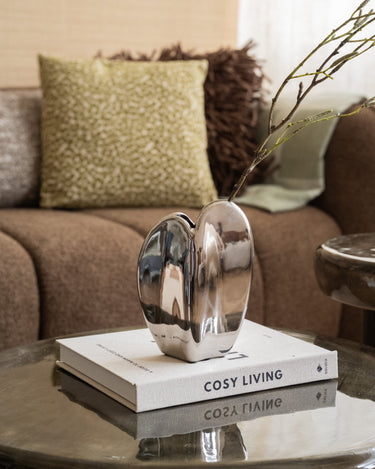 Deco Vase Heart Chrome - Things I Like Things I Love