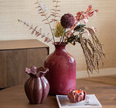 Deco Vase Kelk Murkey Burgundy - Things I Like Things I Love