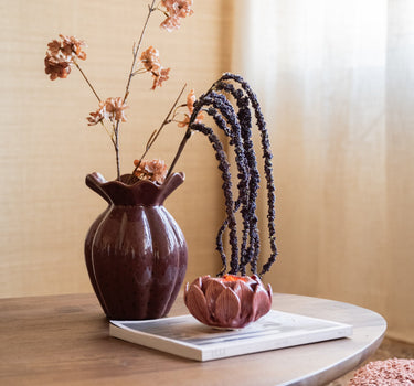 Deco Vase Kelk Murkey Burgundy - Things I Like Things I Love