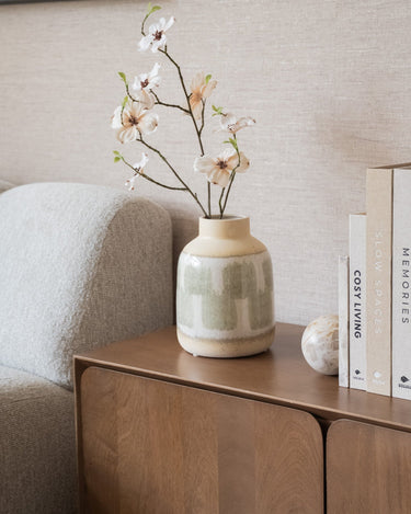 Deco Vase Mara Stoneware Beige - Things I Like Things I Love