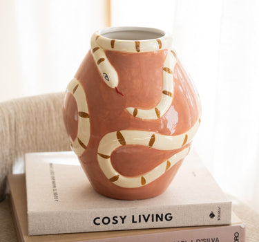 Deco Vase Naga Snake Pink - Things I Like Things I Love