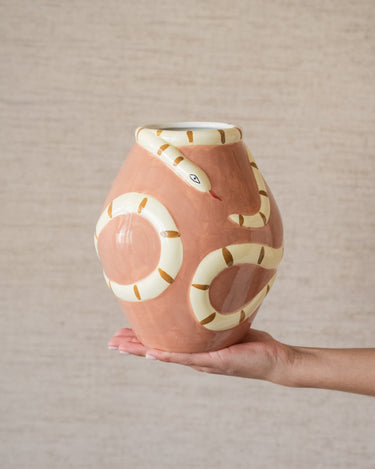 Deco Vase Naga Snake Pink - Things I Like Things I Love