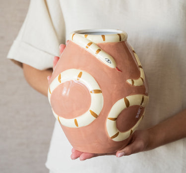Deco Vase Naga Snake Pink - Things I Like Things I Love