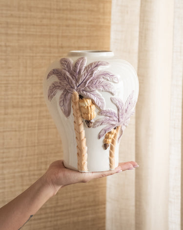 Deco Vase Palm Tree Pastel - Things I Like Things I Love