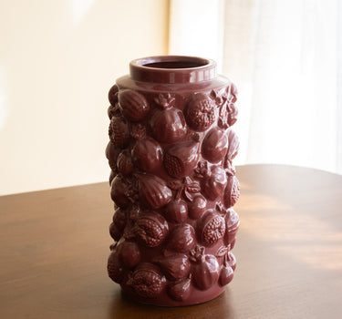 Deco Vase Pomegranate Burgundy - Things I Like Things I Love