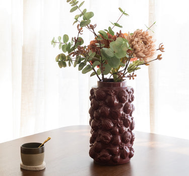 Deco Vase Pomegranate Burgundy - Things I Like Things I Love