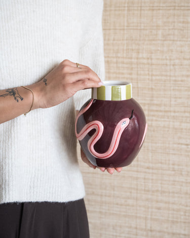 Deco Vase Serpenta Aubergine - Things I Like Things I Love