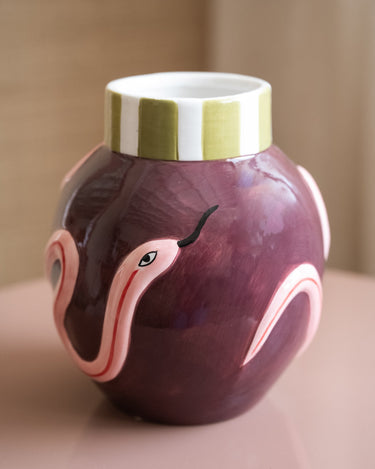 Deco Vase Serpenta Aubergine - Things I Like Things I Love