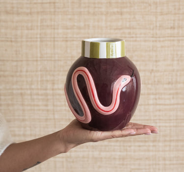 Deco Vase Serpenta Aubergine - Things I Like Things I Love