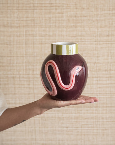 Deco Vase Serpenta Aubergine - Things I Like Things I Love