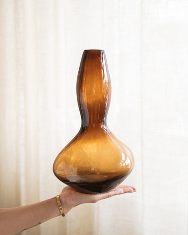 Deco Vase Suna Glass Brown - Things I Like Things I Love