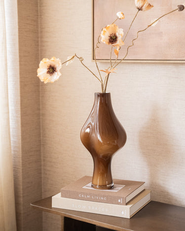 Deco Vase Suna Glass Brown - Things I Like Things I Love