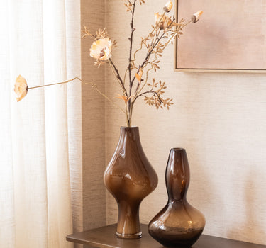 Deco Vase Suna Glass Brown - Things I Like Things I Love