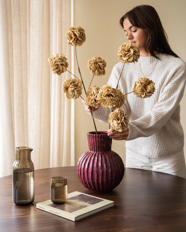 Deco Vase Zirja Burgundy - Things I Like Things I Love