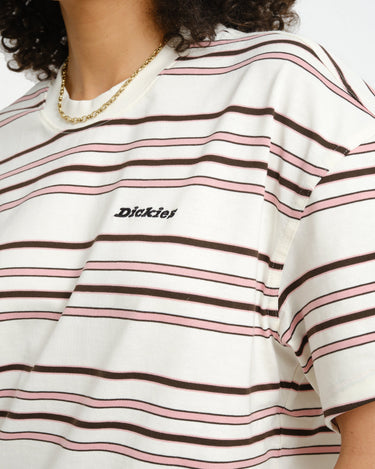 Dickies East Liberty Stripe Tee Ecru - Things I Like Things I Love