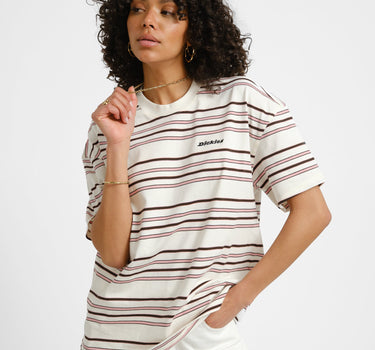 Dickies East Liberty Stripe Tee Ecru - Things I Like Things I Love