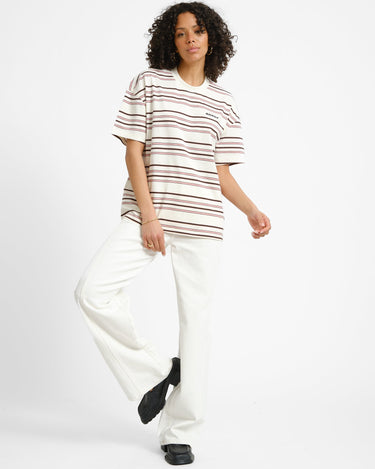 Dickies East Liberty Stripe Tee Ecru - Things I Like Things I Love