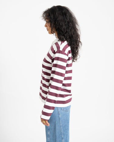 Dollie Striped Polo Bright White Rood - Things I Like Things I Love