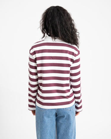 Dollie Striped Polo Bright White Rood - Things I Like Things I Love