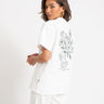 DR Denim Trooper Tee Flower Offwhite - Things I Like Things I Love