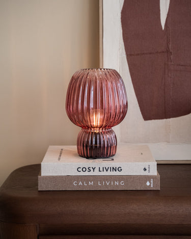 Draadloze Tafellamp Naja Glas Roze - Things I Like Things I Love