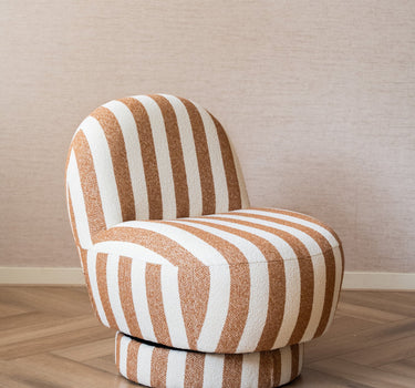 Draaifauteuil Gestreept Bruin - Things I Like Things I Love