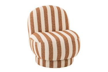 Draaifauteuil Gestreept Bruin - Things I Like Things I Love