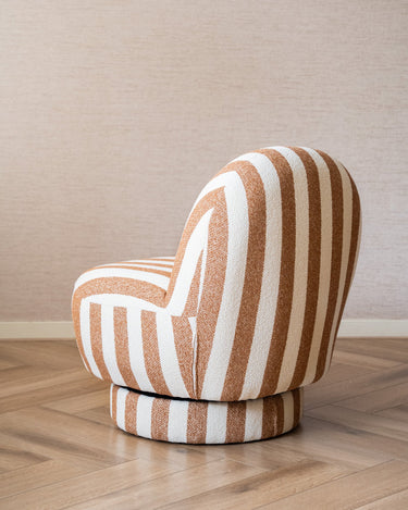 Draaifauteuil Gestreept Bruin - Things I Like Things I Love