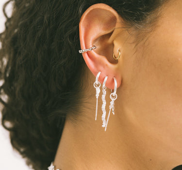 Earcuff Rounds Silver - Things I Like Things I Love